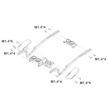 MEUS RACING Titanium LCG Chassis MD24 Chassis for Axial SCX24 1/24 RC Crawler Upgrades (MD24 Chassis) - color: Md24 Chassis