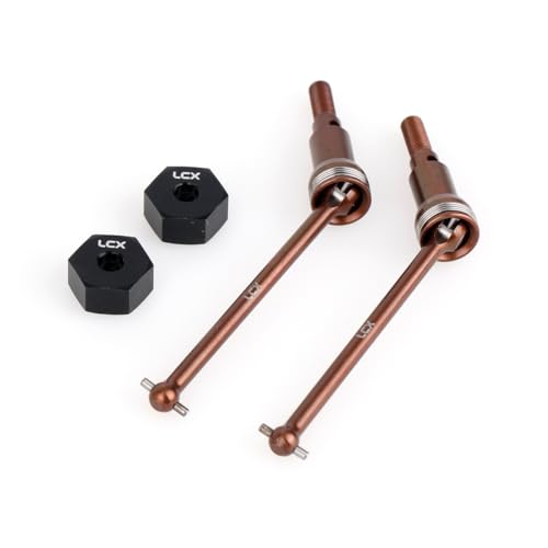 LCX Racing RC Crawler Car Hard Steel Front Rear Universal Joint Driveshafts Clamping Wheel Hex for Arrma 1/14 1/18 Truck Granite Typhon Grom ARA2102 ARA2106, Upgrades Parts Accessories
