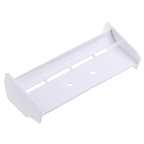 1:10 Scale RC Plastic Rear Spoiler Tail Wing for 1/10 Scale RC Racing Car Off-Road Buggy Truck Accessories for HPI KYOSHO HSP 94106 94107 94166 06021 (White) - color: White