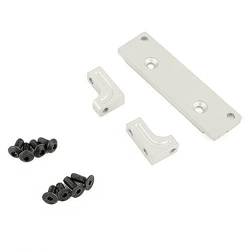 1/10 Metal Alloy Front Axle Servo Mount Holder Servo Fixed Bracket for AXI03004 Capra 1.9 RC Car Alloy Upgrade Parts (Silver) - color: Silver