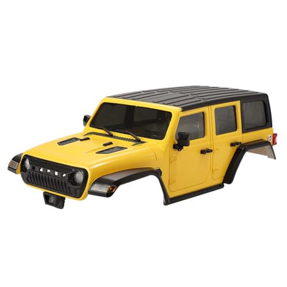 6.10 inches (155mm) Wheelbase Shell Hardtop Body Replacement Part for TRX4M Bronco Defender AX8560 1/18 RC Crawler Chassis (Yellow) - color: Yellow