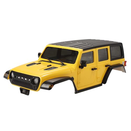 6.10 inches (155mm) Wheelbase Shell Hardtop Body Replacement Part for TRX4M Bronco Defender AX8560 1/18 RC Crawler Chassis (Yellow) - color: Yellow
