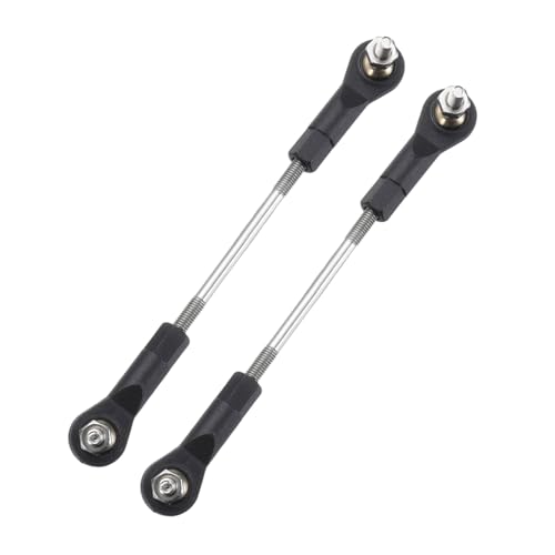 MECCANIXITY 2Pcs Adjustable Turnbuckles Camber Link, 69-79mm Turnbuckle Rod Steering Servo Linkage with M3 Ball Head Rod Ends for RC Car Replace Parts - size: 69-79mm
