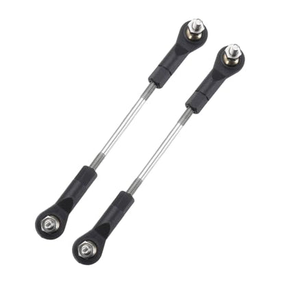 MECCANIXITY 2Pcs Adjustable Turnbuckles Camber Link, 69-79mm Turnbuckle Rod Steering Servo Linkage with M3 Ball Head Rod Ends for RC Car Replace Parts - size: 69-79mm