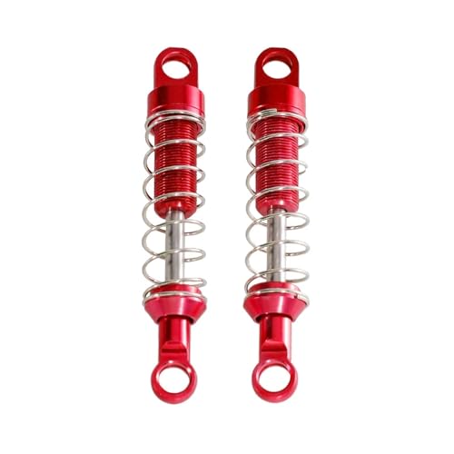 Compatible with MN for MN78 1/12 RC Car Front and Rear External for Spring Shock Absorber Metal Upgrade Modification Parts Accessories RC Assortment(Red) - color: Red