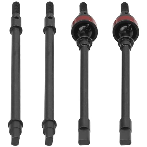 RC Front Rear Steel Drive Shaft CVD Dogbone Compatible with Axial SCX10 YQCQ-01 1/10 RC Crawler Car (Red) - color: Red