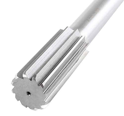 Accusize Industrial Tools 5015-0330 H.S.S. M2 Straight Shank Straight Flute Chucking Reamer, 1-3/8 in | 1-3/8" HSS M2 Straight Shank Straight Flute Chucking Reamer, Flt Len 3-1/4", OAL 12", Right Hand Cut, 10 Flute - size: 1-3/8 in.