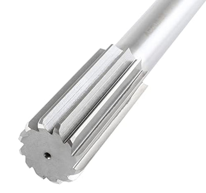 Accusize Industrial Tools 5015-0330 H.S.S. M2 Straight Shank Straight Flute Chucking Reamer, 1-3/8 in | 1-3/8" HSS M2 Straight Shank Straight Flute Chucking Reamer, Flt Len 3-1/4", OAL 12", Right Hand Cut, 10 Flute - size: 1-3/8 in.