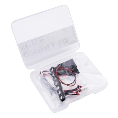 for Axial SCX30 1/30 RC Crawler 7-LED Light Bar, Warm & Cool White, Upgrade Lights Accessories Parts (Warm Light) - color: warm light