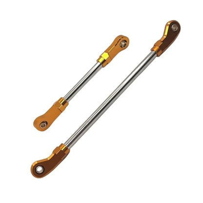 Compatible with HB R1001 R1002 R1003 1/10 Rc Model Crawler Car Truck for Buggy Front Axle Steering Rod Servo Rod Upgrade Parts Linkage - color: Yellow