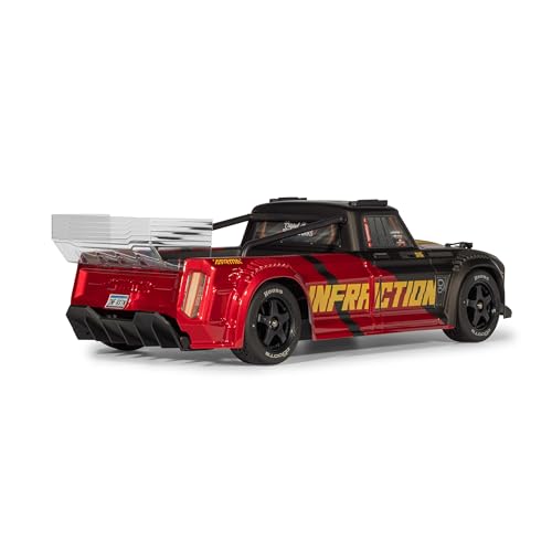 ARRMA RC Truck 1/8 Infraction 223S DSC 4X4 RTR Brushless All-Road Street Bash (Lipo Battery and Charger Not Included), Black/Red, ARA4315V4T2 - color: Black/Red