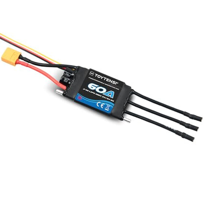 60A 2–6S Water-Cooled Brushless Marine ESC for RC Boat, Boat ESC with XT60 & 3.5mm Bullet Connectors
