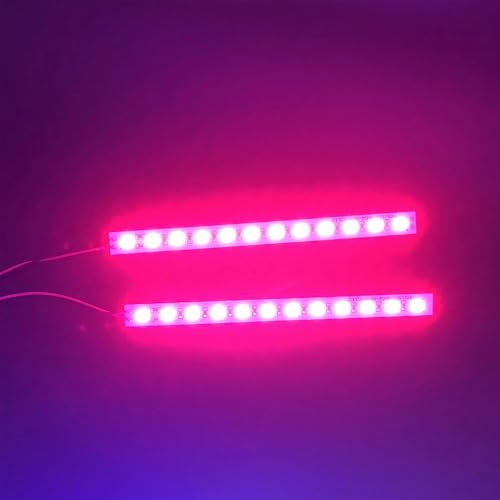 24 LEDs Chassis Light Aluminum RC LED Strip Lights Night Flash 6V Accessories Compatible with 1/10 1/8 Traxxas TRX4 TRX6 Slash Rustler Redcat 4WD RC Car Crawler Buggy (Red) - color: Red