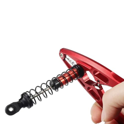 RC Disassembly Tool for 1/10 RC Crawler Boats Drones for LCG Rigs Links Building Aluminum CNC Pliers Pivot Ball Disassembly Tool Shock Body Shaft Holder(Red) - size: Red