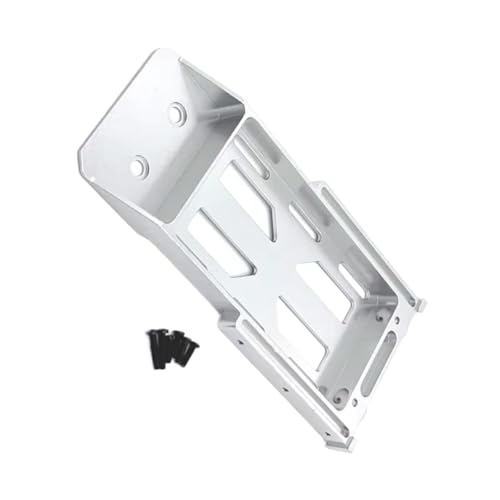 for MN128 MN86 MN86S MN86K MN86KS 1/12 Metal Battery Tray Rear Bumper Mount RC Crawler Car Upgrade Parts Accessories RC Vehicles Parts(Silver) - color: Silver