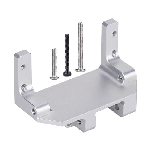 SCX10 III Servo Mount, Aluminum AR45P Portal Mount 4-Link Suspension for 1/10 RC Crawler Axial SCX10 III Sevro On Axle Mount Upgrades (Silver) - color: Silver