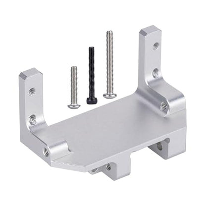 SCX10 III Servo Mount, Aluminum AR45P Portal Mount 4-Link Suspension for 1/10 RC Crawler Axial SCX10 III Sevro On Axle Mount Upgrades (Silver) - color: Silver