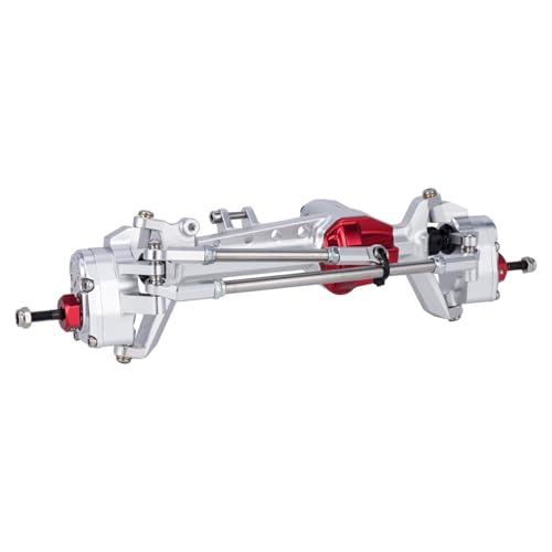 SCX10 III Portal Axles, Aluminum Alloy Complete Front Rear Axle for Axial SCX10 III AXI03007 1/10 RC Crawler Upgrades (Silver) - color: Silver