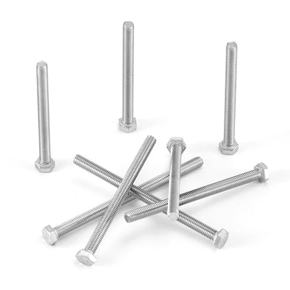 M5 x 60mm 65mm 70mm 75mm 80mm Heavy Duty Hexagon Bolts Hex Head Screws, 304 Stainless Steel, Metric Fully Thread, Machine, Bright Finish, Assortment Kit 25PCS - size: M5 x 60/65/70/75/80mm (25PCS)