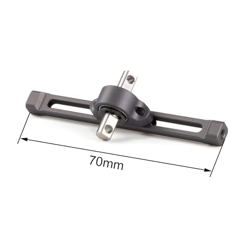 Adjustable Carrier Bearing 70mm Width Transfer Case, Aluminum Alloy CNC Machined for 1/10 RC Crawler LCG Chassis Cheater Rigs Comp Build (Gray) - color: Gray