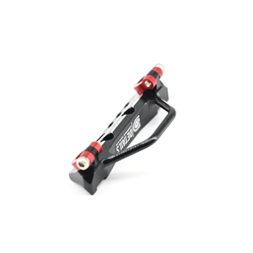 Details RC Aluminum Alloy Front Bumper with Red Shackles for Axial SCX30 Jeep Wrangler, 1/30 Scale RC Car Upgrade Part (Black) - color: Black