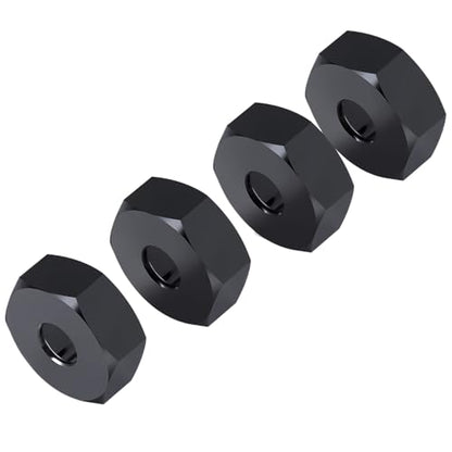 MORLORDY 4Pcs 12mm to 14mm Aluminum CNC Wheel Hex Hub Adapter Spacers for 1/10 SCX10/ TRX4/ 2WD Slash/Maxx/RTR/Granite/Stampede/Rustler VXL RC Car Truck Upgrade Part