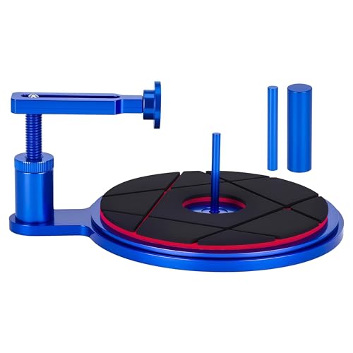 RC Tire Gluer Tool, Adjustable Aluminum RC Tire Gluing Stand for 1/10 & 1/8 Scale On-Road Off-Road Drift Cars, Fits 40mm & Smaller RC Tires (Blue) - color: Blue