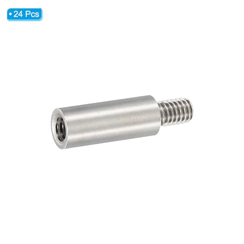PATIKIL 24pcs M4 Standoffs, M4 16+6mm Spacer Standoffs Steel Threaded Standoffs Screws Kit 4mm ID 6mm OD Metric Male Female Thread Adapters for Circuit Board PCB RC Drones Motherboard - size: 16+6mm L