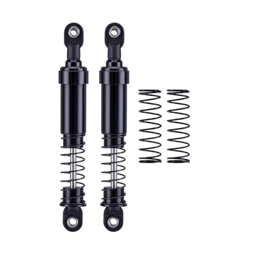 1/10 rc crawler shocks,75mm-115mm optional Big Bore Shocks with Oil Filled for LCG Cheater Rigs Capra SCX10 TRX4 Gspeed V4 Elem ent Comp Builds (Black 105mm 2pcs) - color: Black 105mm 2pcs