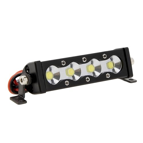 MEUS RACING RC Car LED Lights Roof Light Bar Kit - 1/10 1/8 Scale RC Crawler Upgrades for Axial SCX10, Wraith, Traxxas TRX4, TRX6, Redcat Gen8 (45mm, 4 Beads) - size: 45mm, 4 Beads