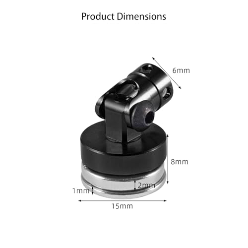 RC Magnetic Body Mounts for 1/10 Crawler Drift Car, 4 Pack Black Aluminum Alloy Invisible Body Post Mount Kit with High-Strength Magnets for SCX10 RC Car Shell