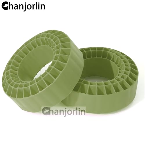 1.9 RC Silicone Rubber Insert Foam Soft waterproof 108x42mm Fit 118-122mm 1/10 Crawler Wheels Tires For 1:10 Crawler Car Traxxas TRX4 Axial SCX10 Capra RXB10 RC4WD D90 TF2 Gen8 4PCS (Green) | Fit 118-122mm 1/10 Crawler Wheels Tires - color: Green