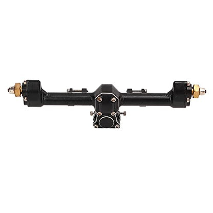 RiToEasysports Portal Axle Kit, CNC Aluminum Alloy Front Rear Assembly with Hardened Steel Gears for Axial SCX24 1/24 RC Crawler Car - color: Black