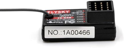 Flysky FS-R4B Receiver 2.4GHz 4CH ANT for RC Car/Boat | ANT Protocol with 4 PWM Channels. Single Antenna for Stable Signal. Real‑time Data Transmission for FS‑G7P & FS‑ST8
