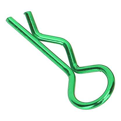 Qiilu Durable RC Body Clips for 1/5 1/6 /8 /10 RC Car - 10Pcs Metal Shell Clip Pins, Teardropshaped Pull Tabs (Green) - color: Green