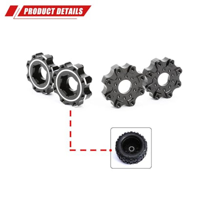 RCAWD for Pro-Line 1/8 8x32 to 17mm Zero Offset Aluminum Wheel Hex Adapters Upgrades Parts #PRO635600 - size: 17mm ZERO Offset