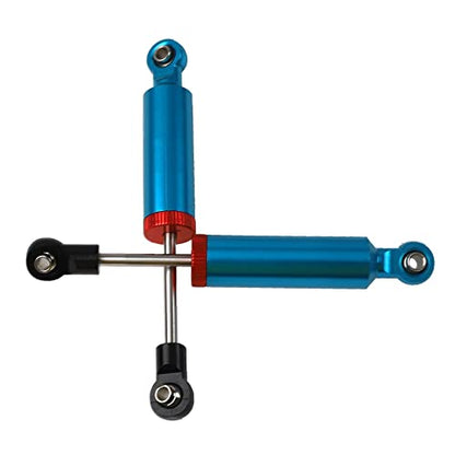 4Pcs RC Car Shocks Shock Absorber Internal Spring Shocks Damper Upgrade Parts Compatible with Axial SCX10 Traxxas TRX4 Redcat Tamiya 1/10 RC Crawler (Hole Distance:90mm, Blue) - color: Blue, size: Hole Distance:90mm