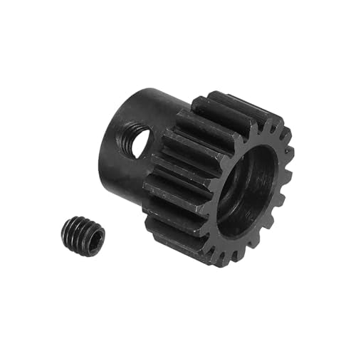 MECCANIXITY RC 32P Hardened Pinion Gear 5mm Shaft, 18T Motor Gears Carbon Steel for 1/10 RC Model Car Boat Drone - style: 18T
