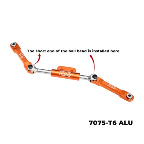 Aluminum Alloy Front Steering Links for Vanquish 1/10 H10 Optic Kit-VPS09027 Upgrades - Red