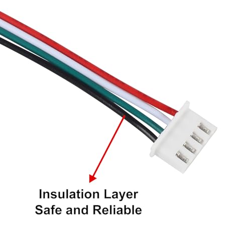 Alinan 20pcs JST-XH2.54mm 4 Pin Connector Kit, Included 10pcs Mini 4 Pin 24AWG Female Connector Plug with 150mm Cable Wire and 10pcs Micro 4Pin Male Connector Plug - color: 4Pin 24AWG 150mm Cable