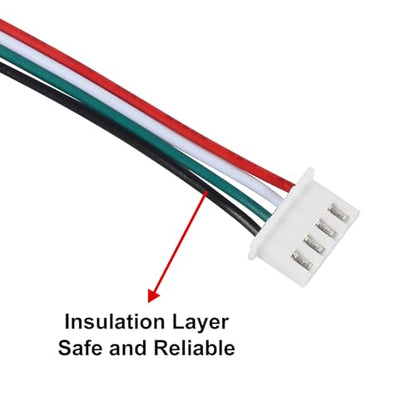 Alinan 20pcs JST-XH2.54mm 4 Pin Connector Kit, Included 10pcs Mini 4 Pin 24AWG Female Connector Plug with 150mm Cable Wire and 10pcs Micro 4Pin Male Connector Plug - color: 4Pin 24AWG 150mm Cable