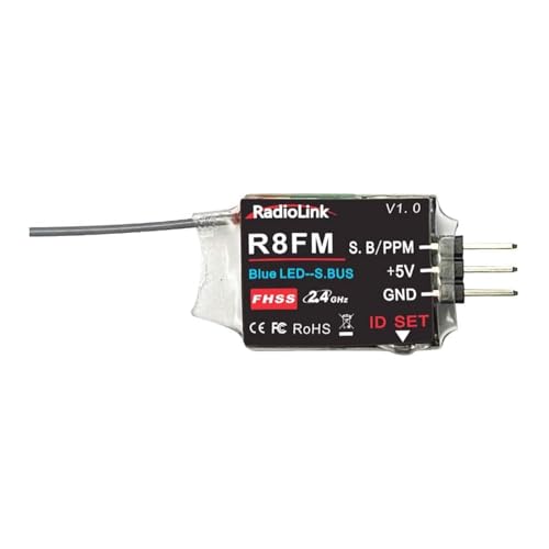 Radiolink R8FM 8 Channels 2.4GHz Micro SBUS/PPM RC Receiver | For Mini FPV Racing Drone, Quad, Aircraft T8S/T8FB/T12D/T16D Transmitter