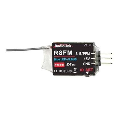 Radiolink R8FM 8 Channels 2.4GHz Micro SBUS/PPM RC Receiver | For Mini FPV Racing Drone, Quad, Aircraft T8S/T8FB/T12D/T16D Transmitter