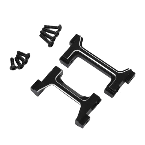 CNC Aluminum Bumper Bracket Set for 1/18 RC Car , Premium Front & Rear Mount for Off Road Crawlers - Black (2PCS)