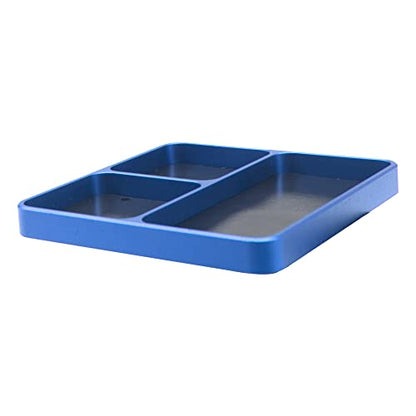 RC Screw Tray Magnet Screws Holder Plate Screw Organizer Tool (Blue) | Universal Metal RC Screw Tray with Magnetic Pad, Magnet Screws Plate RC Tools for HSP Redcat Traxxas Axial 1/8 1/10 RC Car - color: Blue