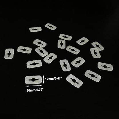 20PCS RC Plane Hinge Folding Leaf Paper Hinges Model Aileron Tail Wing Connector for RC Airplane Aircraft Helicopter DIY Model Plane Fix Wing Parts (12x20mm Rectangle) - style: 12x20mm Rectangle