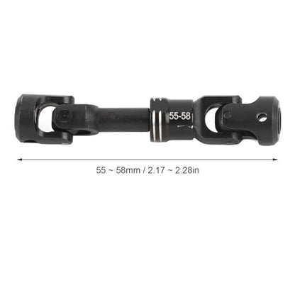 Drfeify RC Drive Shaft, Durable Metal Construction Includes Screws Crawler Drive Shaft 55-58MM for 1/10 Scale RC Cars Off-Road Rock Crawling Enthusiasts - size: 55-58MM