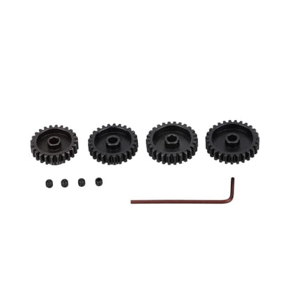 4PCS M1 5mm Shaft Hole 24T 25T 26T 27T Steel Pinion Motor Gear Compatible with 1/8 RC Car Brushed Brushless Motor