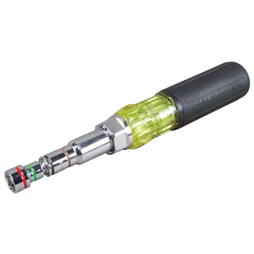Klein Tools 32807MAG 7-in-1 Nut Driver, Magnetic Driver has SAE Hex Nut Sizes 1/4 to 9/16-Inch, Cushion Grip Handle for Added Torque - style: 7-in-1 Nut Driver