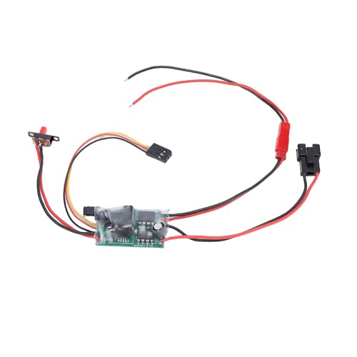 Keenso Brushed ESC, Composite Material Electronic Speed Controller with Brake for 1/16 RC Cars - Easy Install for WPL and MN (16A)